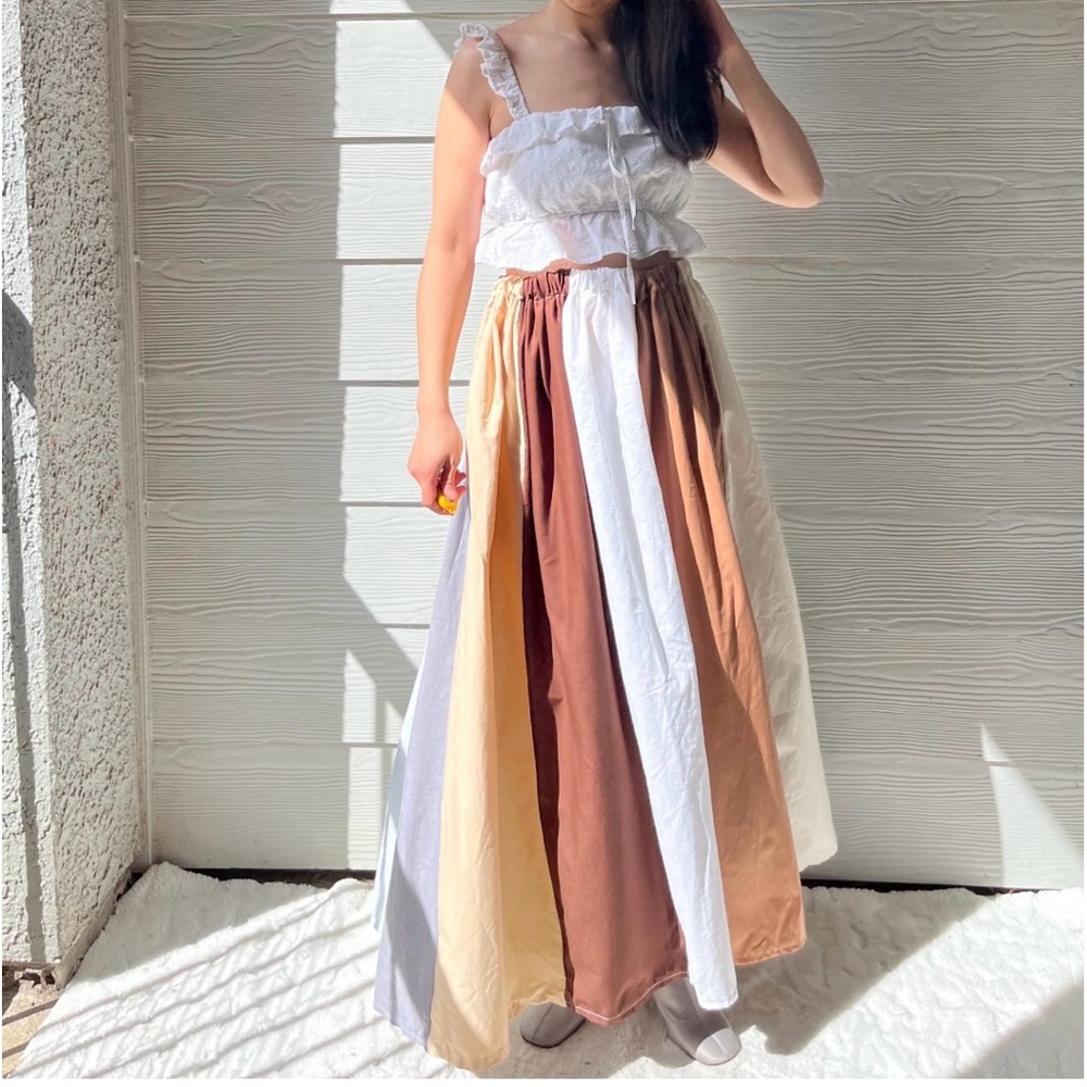 Handmade Muted Pastel Poet Maxi Skirt SKU 06204 - Picture 7 of 10